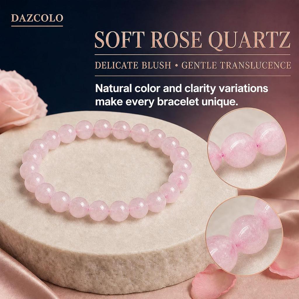 Natural Gemstone Stretch Elastic Bracelet