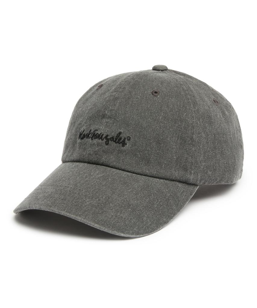 MARK GONZALES Signed Logo Washed Basic Ball Cap - Charcoal