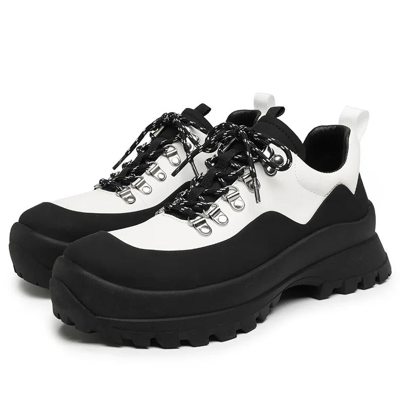 

Мужская обувь для альпинизма, обувь для активного отдыха, обувь для горного туризма, винтажная, карго, на толстой подошве, увеличивающая рост, спортивная, повседневная, модная обувь 44