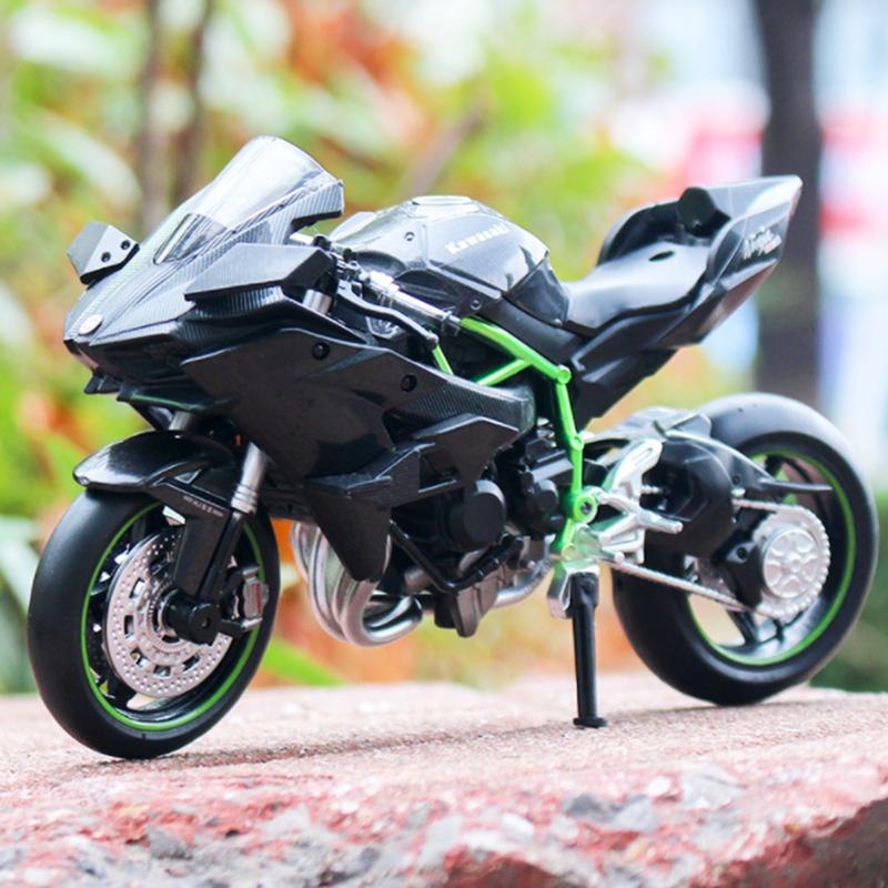 1/12 Kawasaki Ninja H2R aliaj curse cross-country motocicletă model simulare jucărie stradă motocicletă model colecție copii cadouri