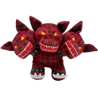 Steel Een Brainrot Hond Pluche Pop Grappige Rode Driehoofdige Hond Knuffel Pop Fans Randapparatuur Verjaardag Vakantie Cadeaus