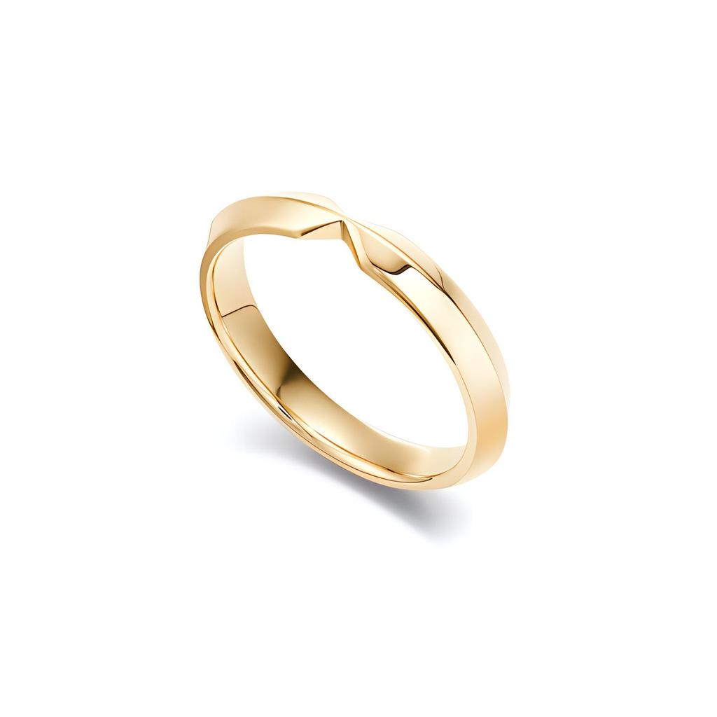 Tiffany & Co.. Die Tiffany® Setting Serie Verschachtelter Schmaler Ring 18 Karat Gold Breite 3 Millimeter Herrenringe GRP11076