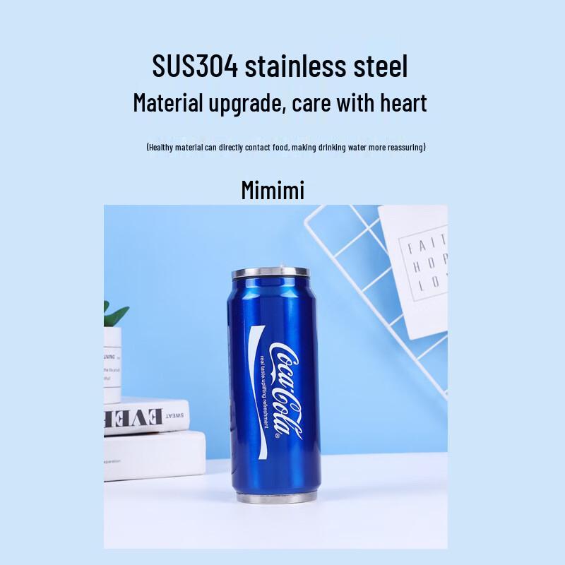 Coca-Cola Can-Shaped Insulated Tumbler with Straw