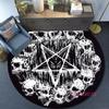Vyrobeno v PRC Satanic Koberec Domácí Dekorativní Kulatý Koberec Měkký Módní Koberec Ložnice Protiskluzová podložka Podložka na židli Koberec Evil