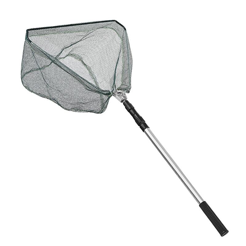 Light Weight Aluminum Collapsible Scoops Net Fishing Landing Net With Strong Nylons Webbing For Outdoor Use