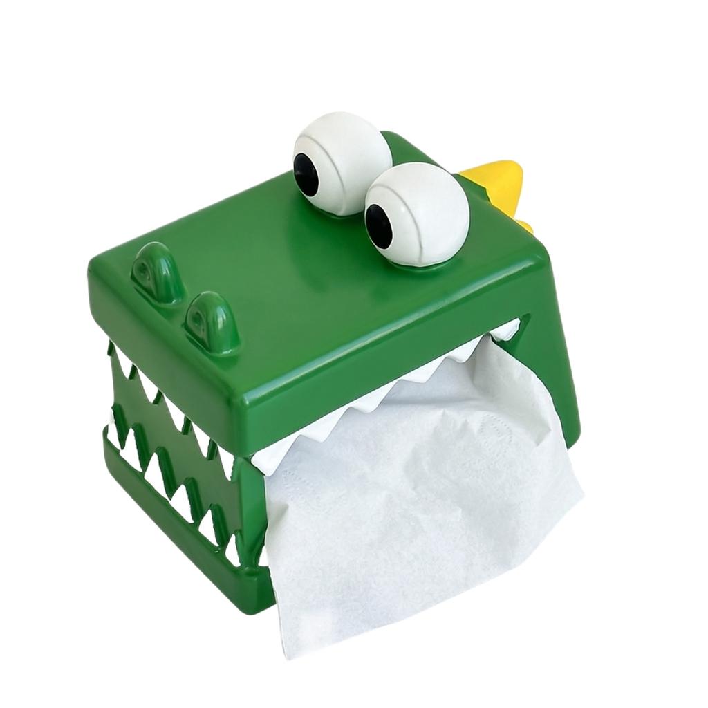 Creative Crocodile Tissue Box Holder Decorative Desktop Ornament for Home Office Living Room Unique Animal Design