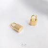 Pandantiv Charm în formă de lacăt umplut cu aur de 14K pentru brățară sau colier DIY