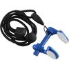 Diving Nose Clip, Aluminum Alloy Adjustable Antislip Swimming Nose Plug Nose Protector with Anti Drop Lanyard (Blue)