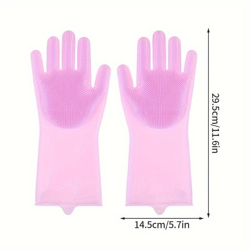 1pair Pet Grooming Bathing Gloves Bathing Shampoo Scrubber Magic Massaging Cleaning Silicon Hair Removal Glove