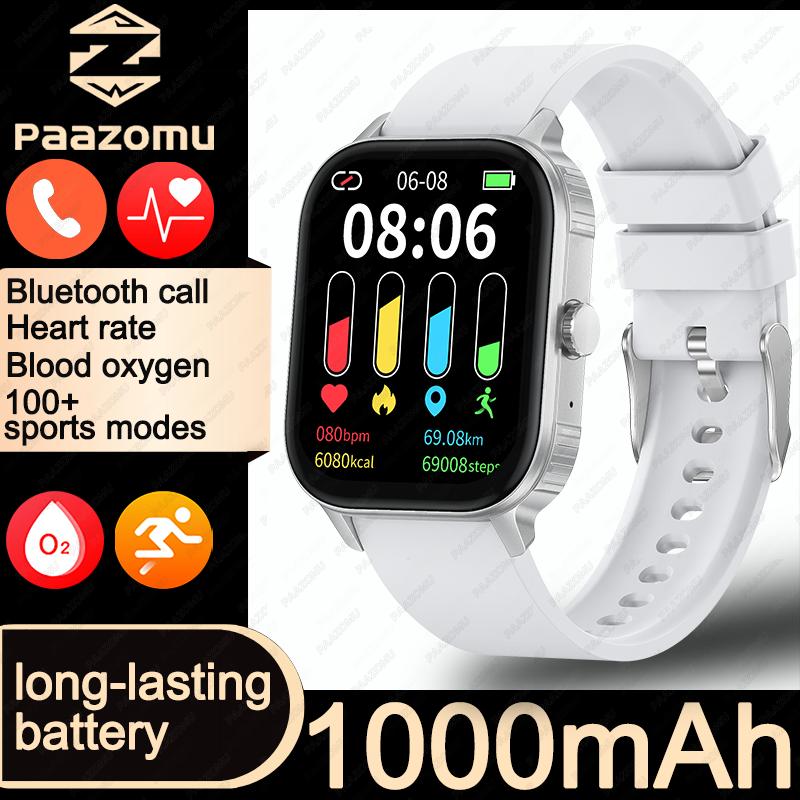 2.04-inch Ultra Smart Watch For Men Women 1000mAh High Capacity Battery Outdoor Sports Fitness Health Monitoring Smartwatch