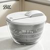 Detachable Drain Basket Vegetable Salad Spinner, Bowl And Mesh Design, Manual Non-slip Food Spinner Hand-Centrifugal Dehydration System, Quick Drying