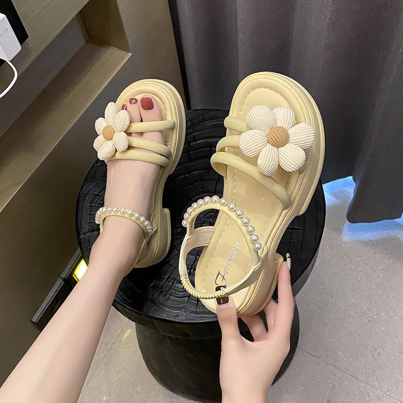 

Platform sandals women s summer new versatile fairy style with skirt Roman shoes women s sandals 40 жёлтый