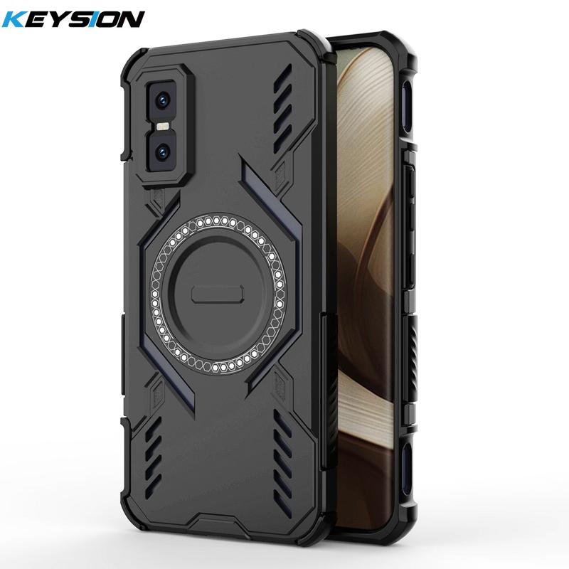 KEYSION Hollow Heat Dissipation Case for Infinix GT 30 Pro 5G TPU+PC Magnetic Cooling Shockproof Phone Cover for Infinix GT 30
