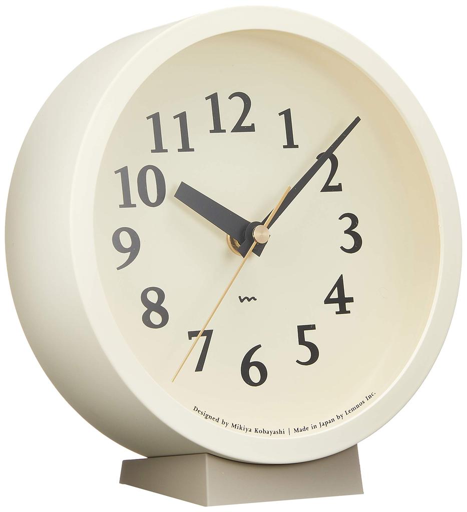 Lemnos m clock MK14-04 IV radio-controlled table clock, ivory