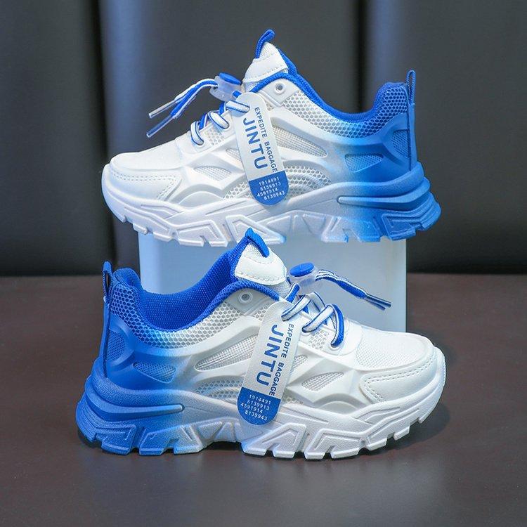 

Spring Autumn Kids Gradient Running Shoes Boys Girls Breathable Soft Sole School size 37