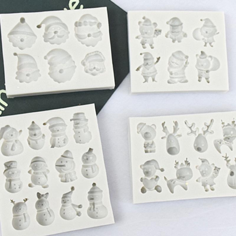 Chocolate Mold Christmas Series Silicone Material for Kitchen DIY Cookie Fondant