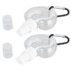 2 Pcs 50ml Reise Schlüsselanhänger Flaschen Tragbare Kunststoff Klar Auslaufsicher Nachfüllbar Leere Squeeze