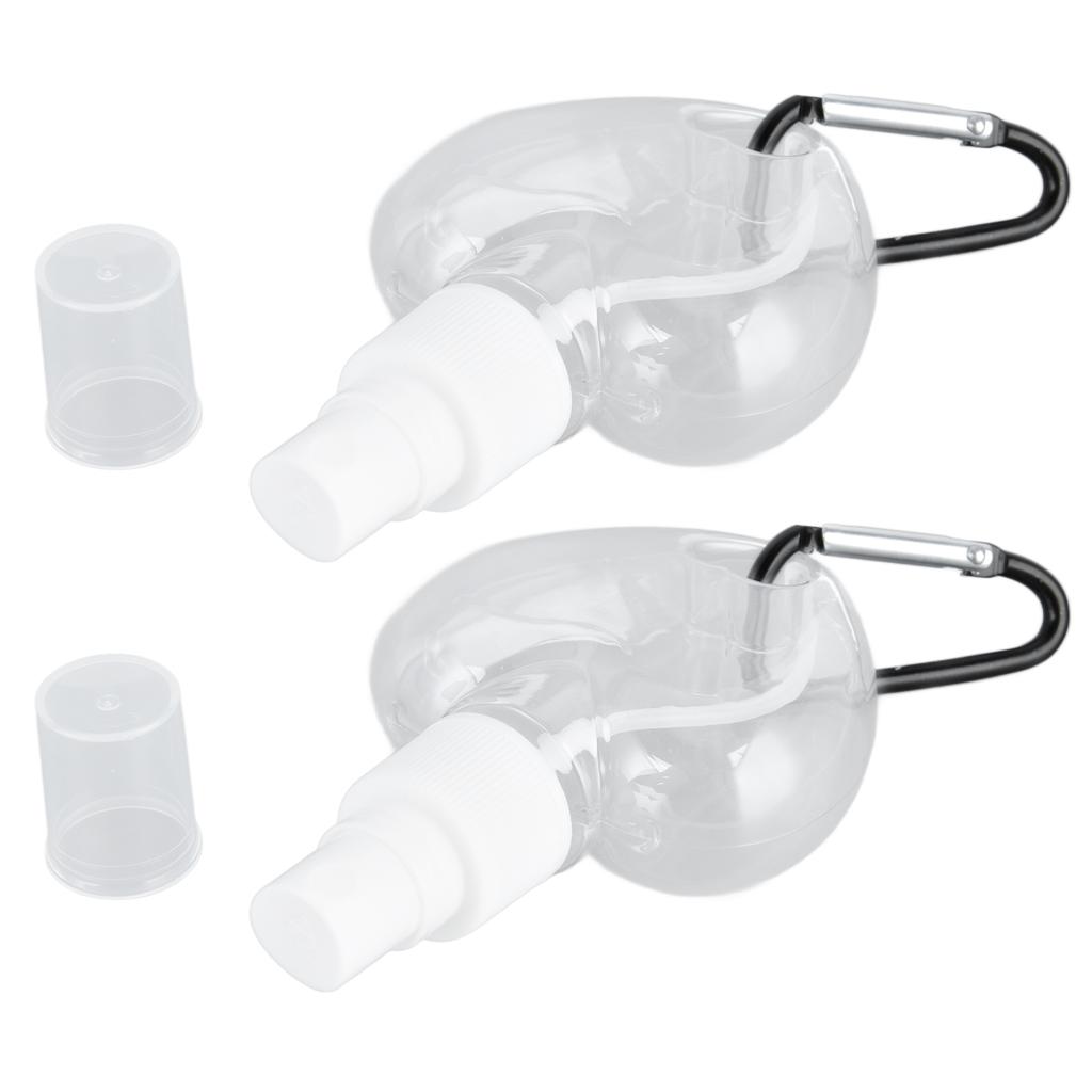 2 Pcs 50ml Reise Schlüsselanhänger Flaschen Tragbare Kunststoff Klar Auslaufsicher Nachfüllbar Leere Squeeze