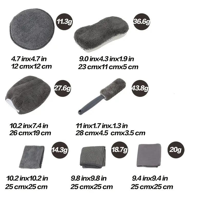 9/11-teiliges Autoreinigungs-Werkzeugset Auto-Detailing-Set Reifenbürste Poliertuch Waschsponge Mikrofaser-Reinigungshandschuh Handtücher