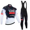 Winter  Team UAE Bike Jacket Cycling Jersey Pants Set Men Women Warmth Fleece Ropa Ciclismo Team Pro Bicycle Clothing
