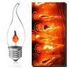 LED Flame Tip Design LED Flame Bulb Filament Style Nature Fire Effect Flickering Light Bulb Vintage E14 E27 Bulb Bar Decor