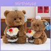 Süßer Cartoon-Koch-Teddybär mit Kuchen Plüschtierpuppe Für Kinder Geschenk und Heimdekoration