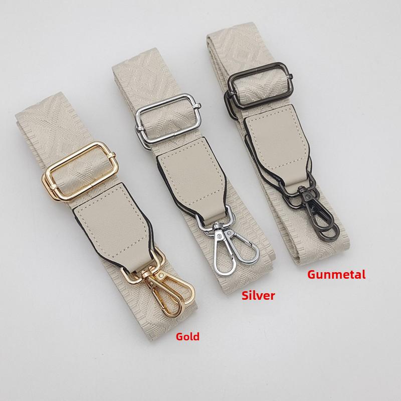 Creative Women's Bag Crossbody Adjustable Wide Shoulder Strap Bag Replacement Shoulder Strap Solid Color Jacquard Backpack Strap