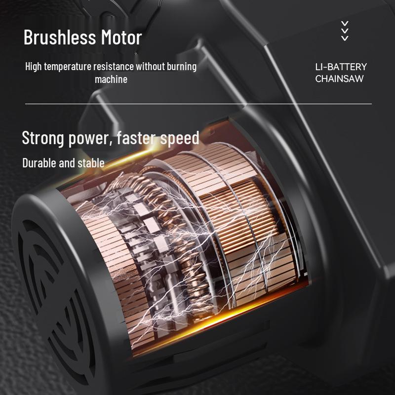 Drujba electrică cu litiu fără fir de mare putere pentru tăierea acasă și în grădină