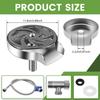 Cup Rinser Sink Attachment High Pressure Jet Glass Rinser Cleaner Universal Sink Glass Washer Stainless Steel Bottle Rinser