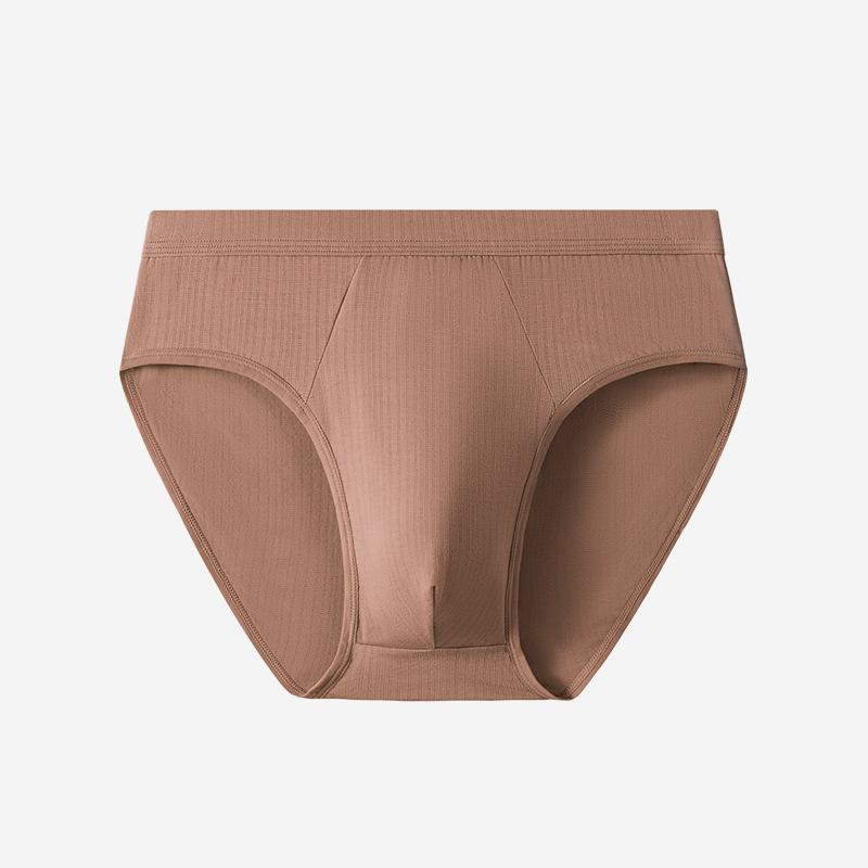 Men's Triangle Underwear Summer Breathable Antibacterial Crotch Large Size Mid Waist Men's Triangle Underwear