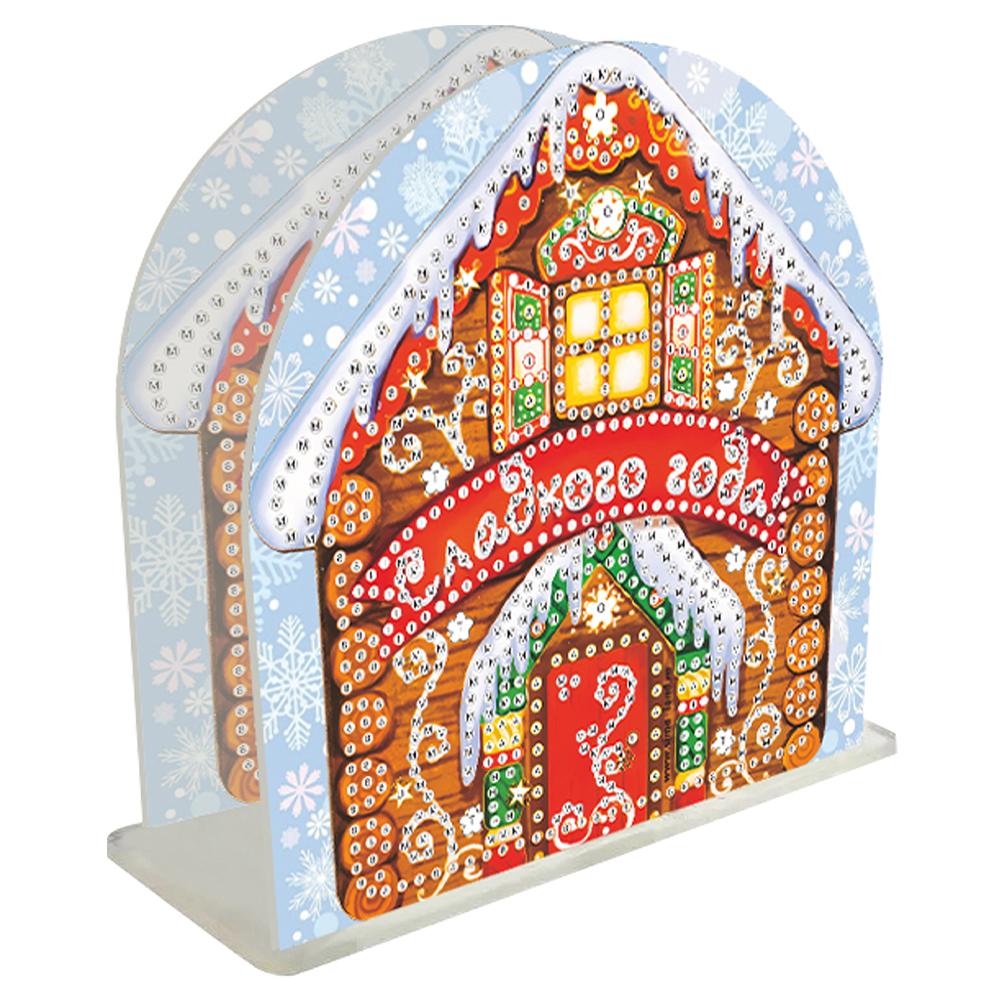 Diamond Painting Napkin Holder Rack Desktop Ornament Diamond Painting Tissue Storage Rack Acrylic Double Sided Xmas Table Decor