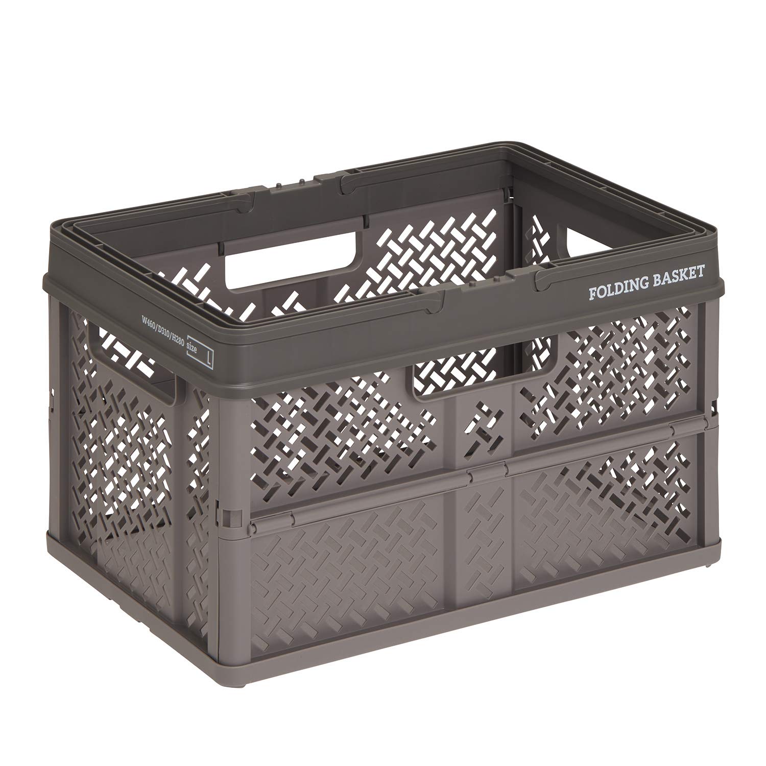 

Tenma Storage box with handle that can be folded into a compact size Completed product Folding basket L size Folding container with a design that