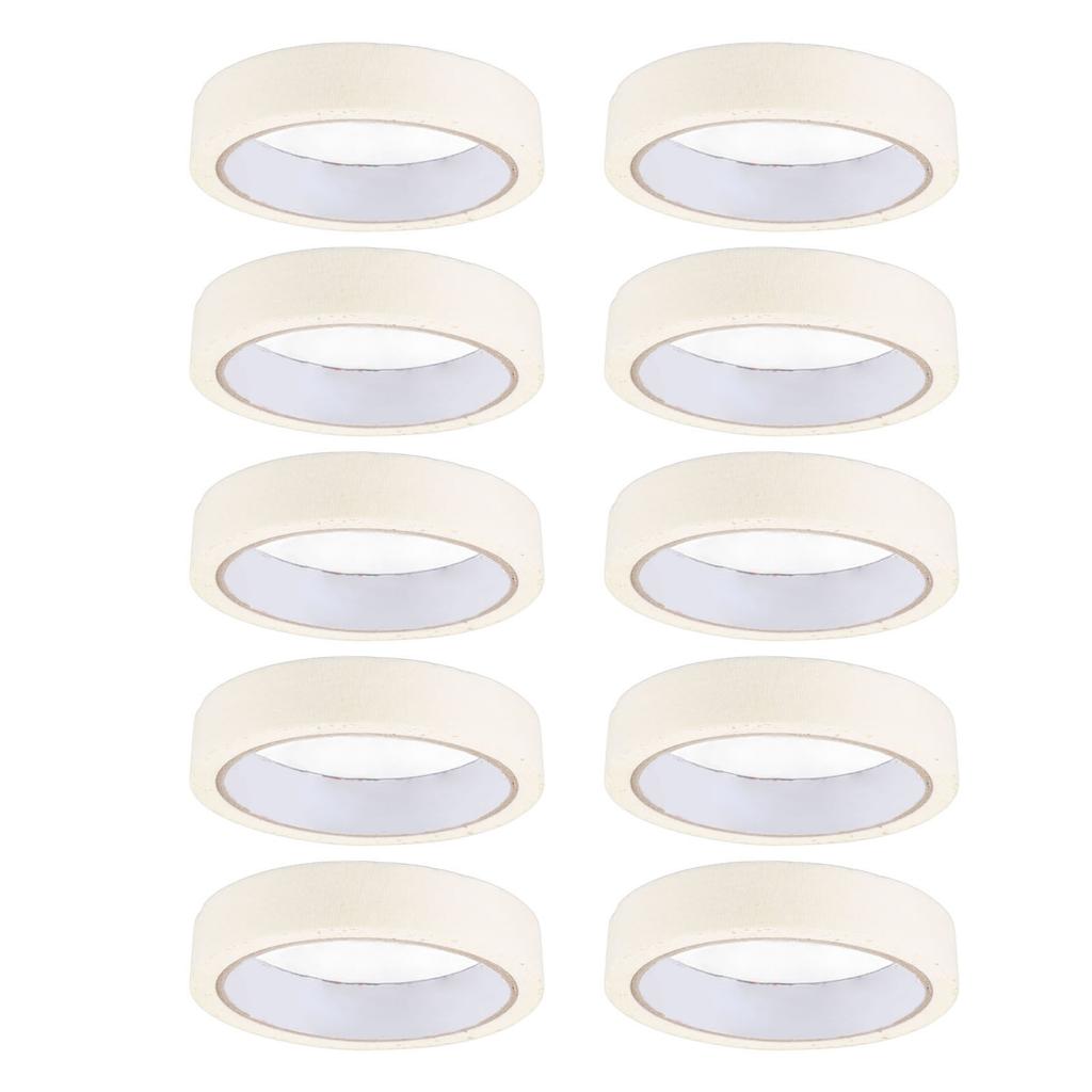 10 Rolls White Masking Tape 0.7in Width Easy Tear High Adhesive Paint Tape for Painting DIY Arts Crafts Labeling
