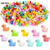 100/200 Pcs Mini Resin Ducks Bulk Tiny Ducks Set for Potted Miniature Decoration Garden Dollhouse Cake Decoration DIY Party Toys