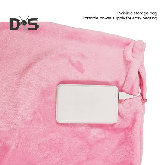 Winter Electric Blanket 3 Level Temperature Adjustment USB Charging Thick Dual-sided Material Time Setting Camping Travel Office Home Heating Blanket