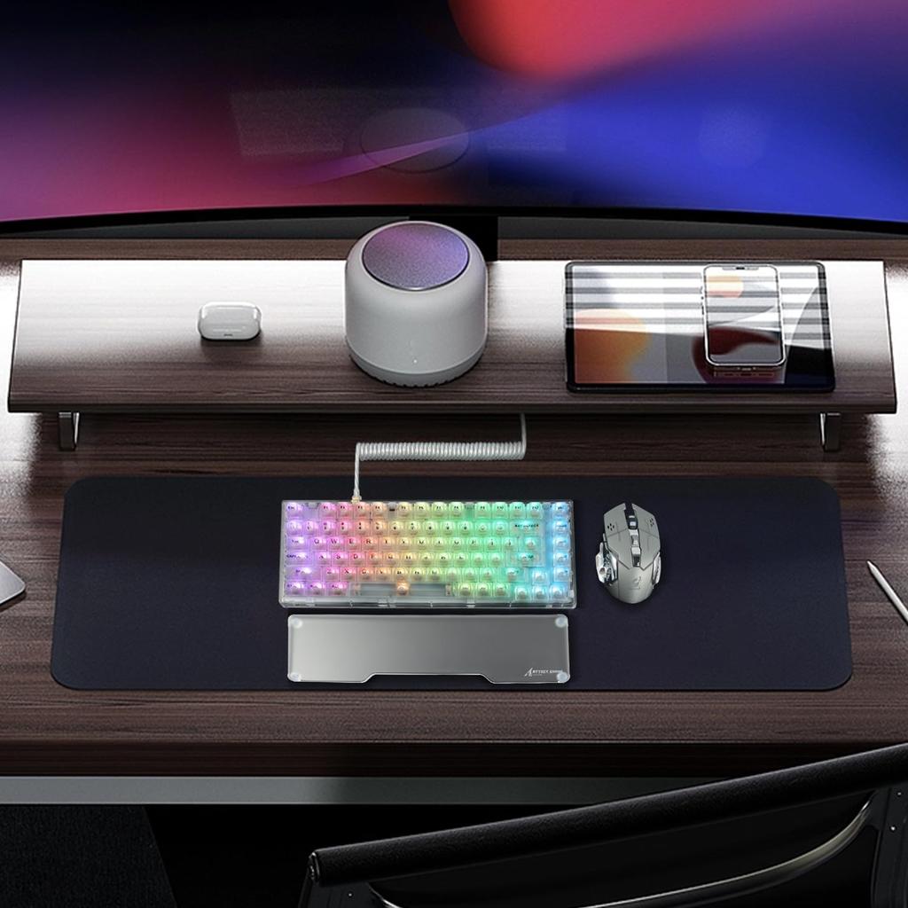 MAMBASNAKE x ATTACK SHARK Acryl Handgelenkauflage mit 61 Transparenten Handgelenkauflagen Tastaturauflage Handballenauflage Acryl Handgelenkschutz Mattes Design Ergonomisch