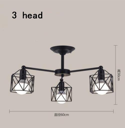 Modern Ceiling Lamp E27 Chandelier Lighting Black Iron Cage  Light Fixtures Kitchen Bedroom Living Room Other Bedrooms Home Ligh