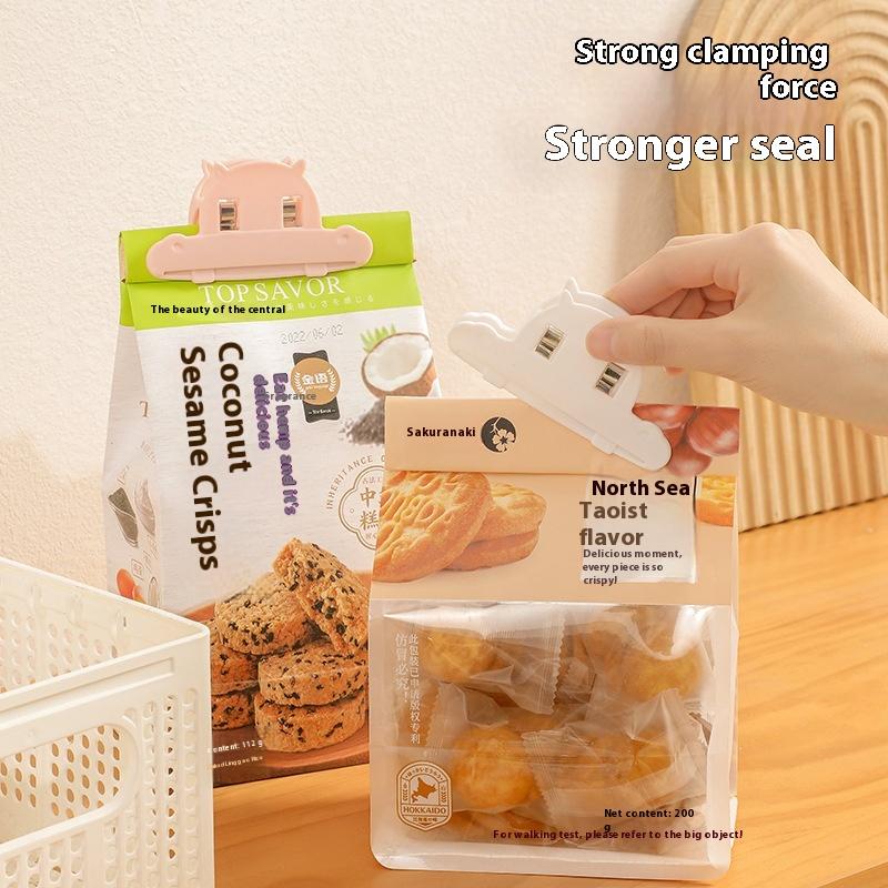 3 Pcs Portable Plastic Food Seal Clip Kitchen Snack Bag Milk Powder Moisture Proof Fresh Keeping Bag Clip For Home And Travel Use