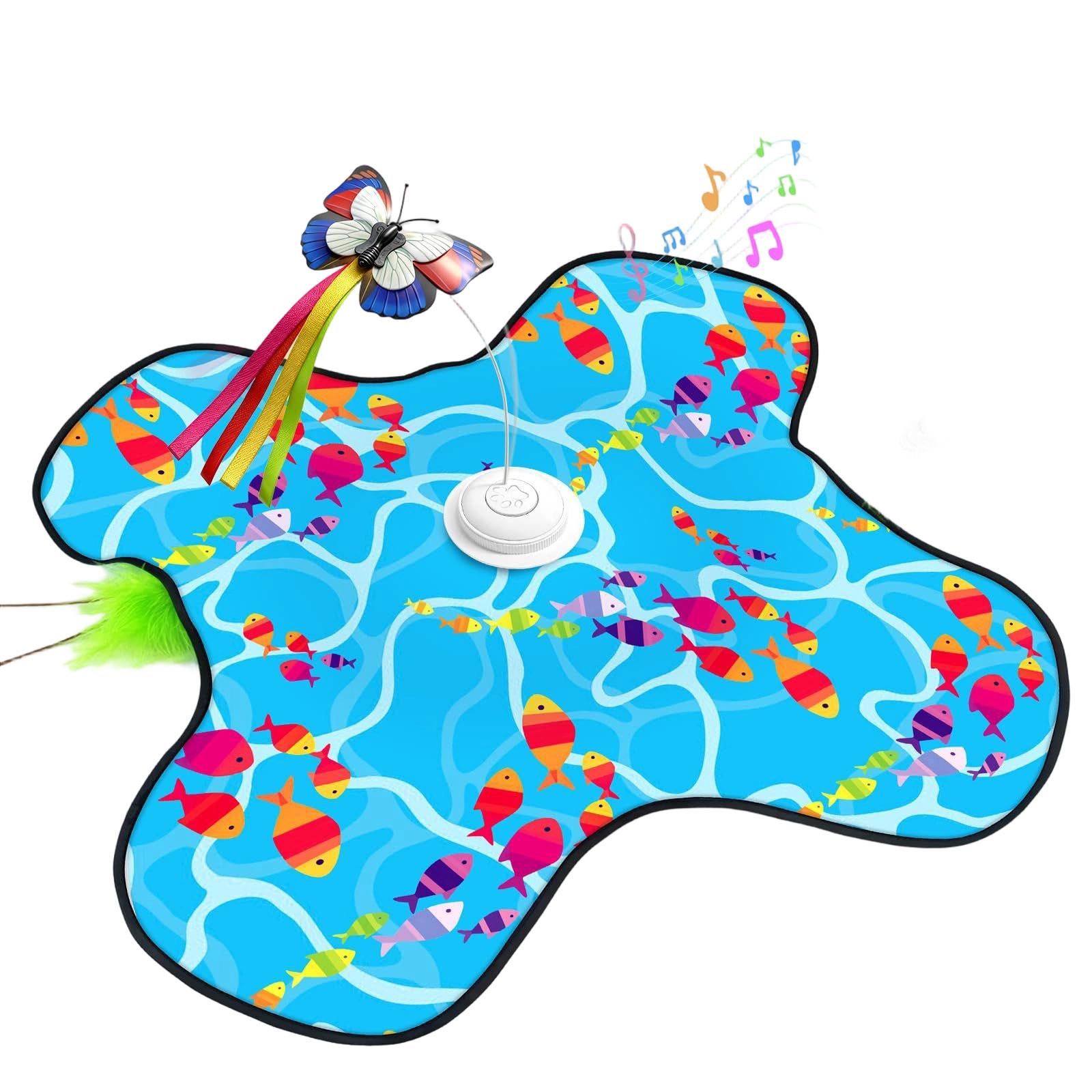 

Interactive Hide & Seek Cats Toy - Automatic Feather & Butterfly Teaser With 3 Play Modes & Real Animal Sounds