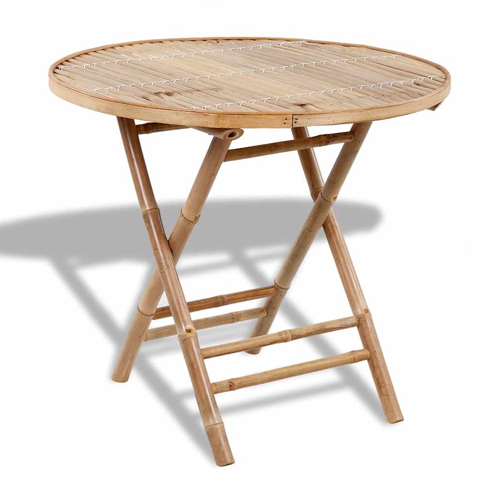 5 Piece Foldable Outdoor Dining Set Bamboo