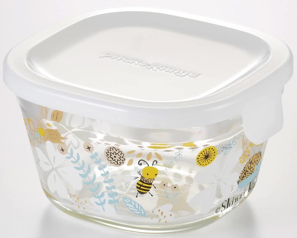 iwaki Glass Storage Microwave and Oven Set of Shinji Kato Nordic Garden Pack Gratin Container Heat-Resistant Containers, Safe, 4, & Range, PS-PRNSNF4,