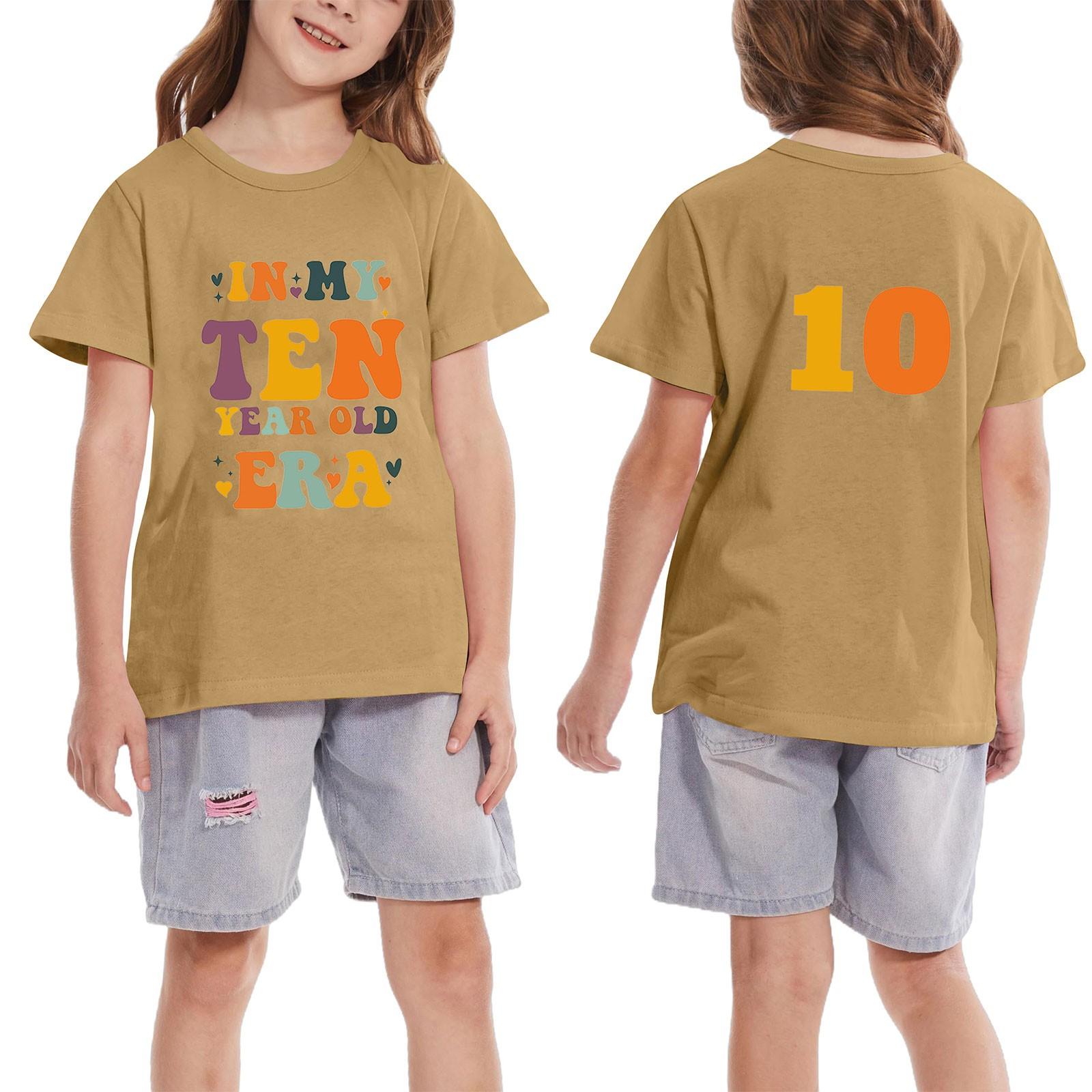 

Рубашка для малышей, девочек и мальчиков, футболки на день рождения, детские рубашки 10 лет 160