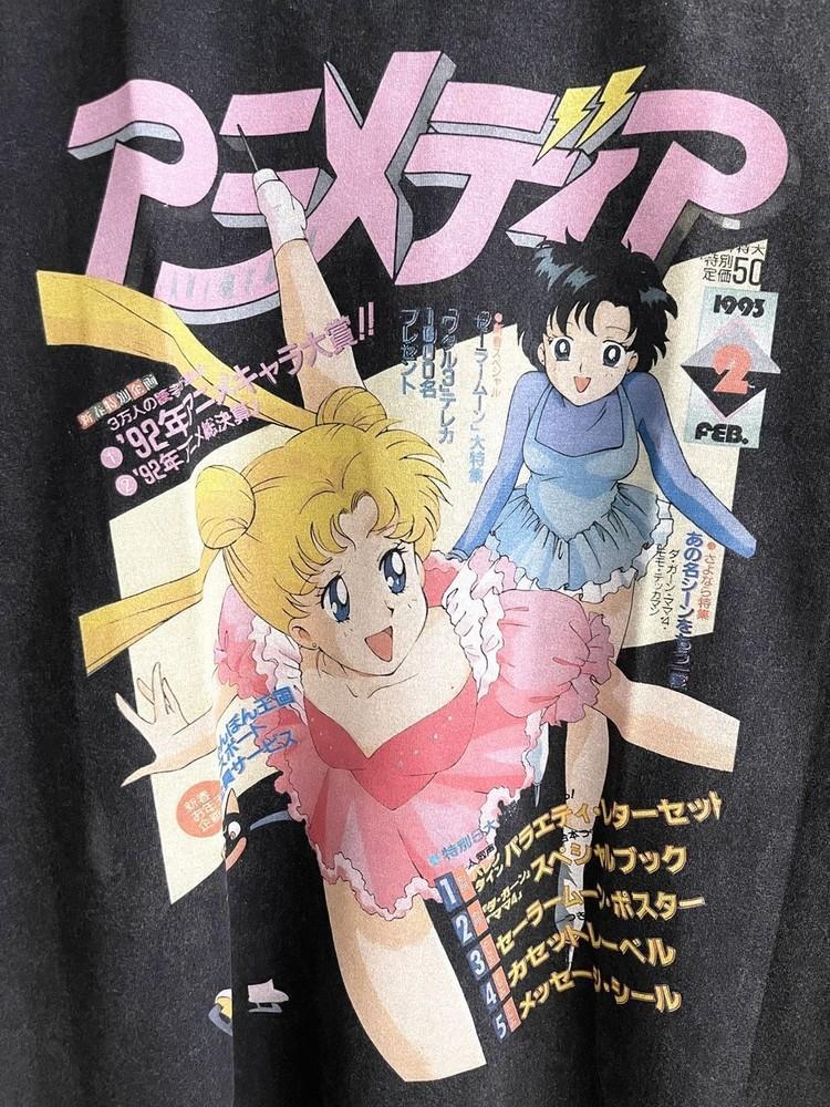 

Sailor Moon 90s Manga Cover Tee Rare Design Black Unisex Tshirt S5XL KH13162 Unisex T-Shirt L