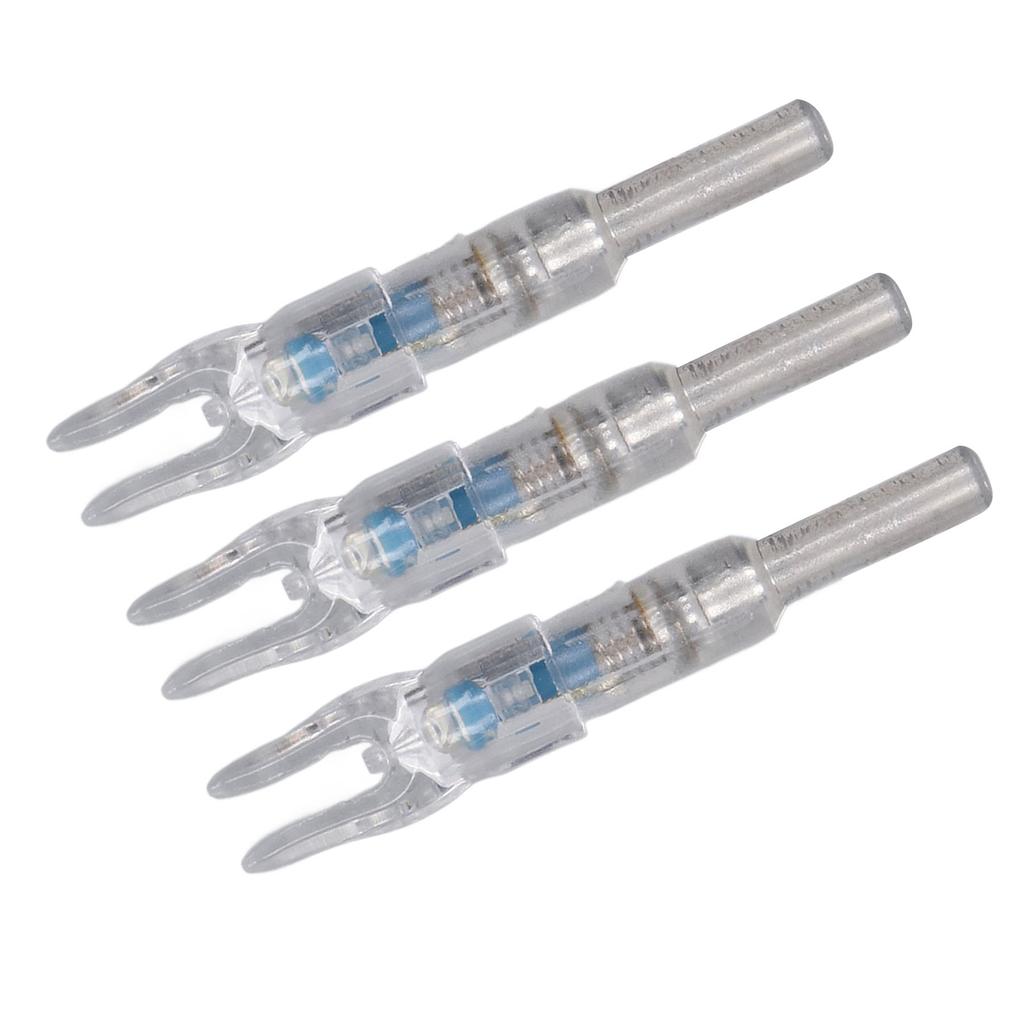 3PCS Lighted Nocks for Arrows Automatic Lighting 6.2mm Internal Diameter Archery Shaft Luminous Arrow Tail for Outdoor