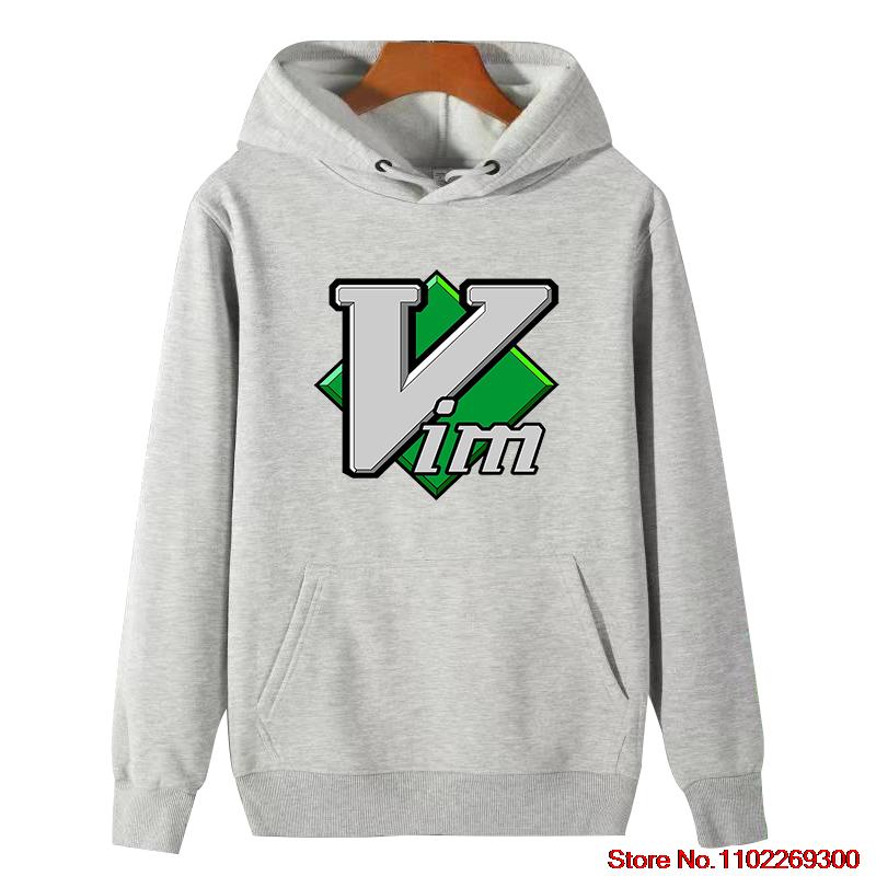 Sudadera con capucha estampada con el sistema operativo VIM Linux, ropa deportiva para hombre de otoño/invierno.