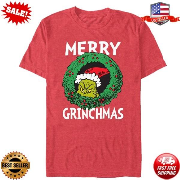 Merry Grinchmas Dr Seuss T-Shirt Grinch Christmas Shirt Xmas Gifts S-5XL M