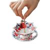 Blue and White Porcelain Umbrella Tea Strainer - Ceramic Tea Leaf Filter and Table Decoration.