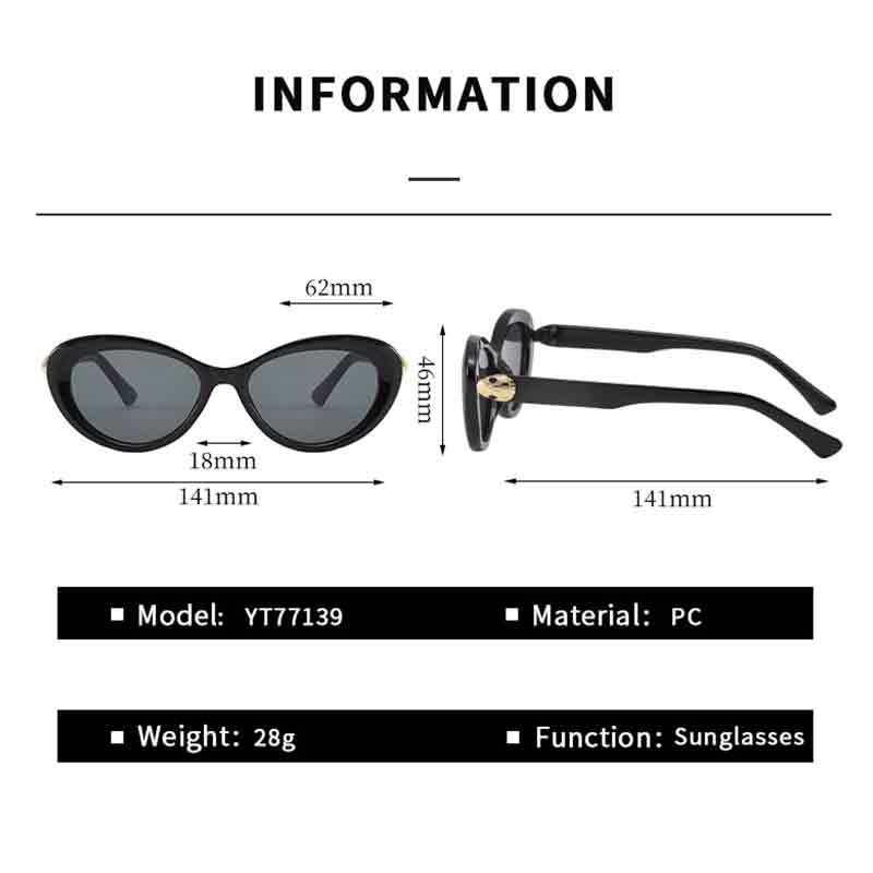 Fashion Sexy Cat Eye Sunglasses Women Men Luxury Brand Designer Sun Glasses Revelry Party Travel Lady Man Eyewear UV400