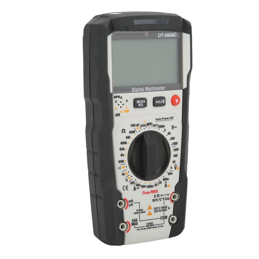 DT 8908D Vysoce přesný multimetr Tester Přenosný Manuální rozsah Odolný proti spálení Průmyslový LCD voltmetr