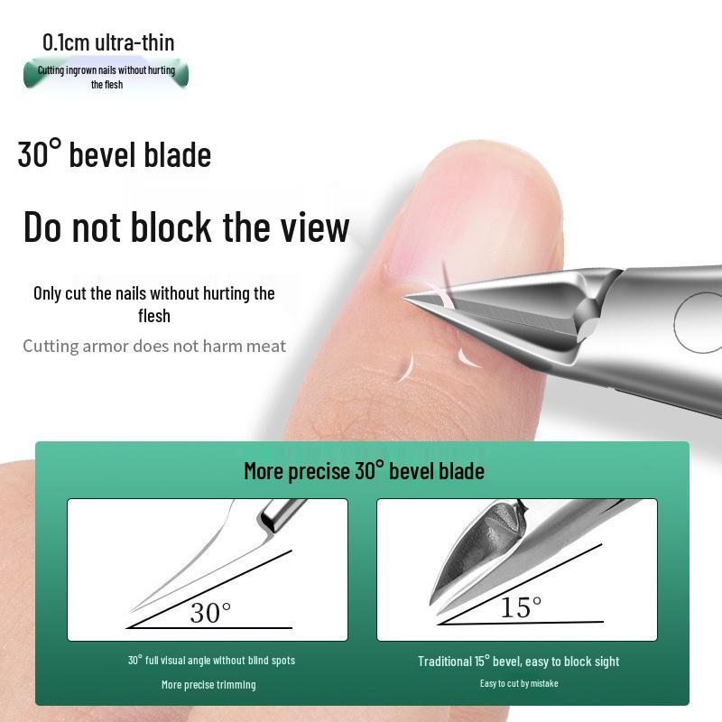 Slanted Tip Stainless Steel Toenail Nippers & Clippers for Ingrown Nails and Dead Skin